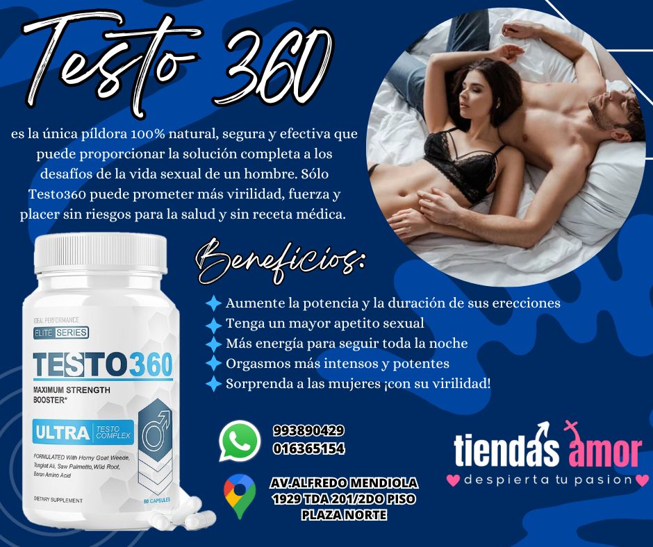 MEDICINA 1 TESTO 360 PARA AUMENTAR LA TESTOSTERONA Y VIRILIDAD