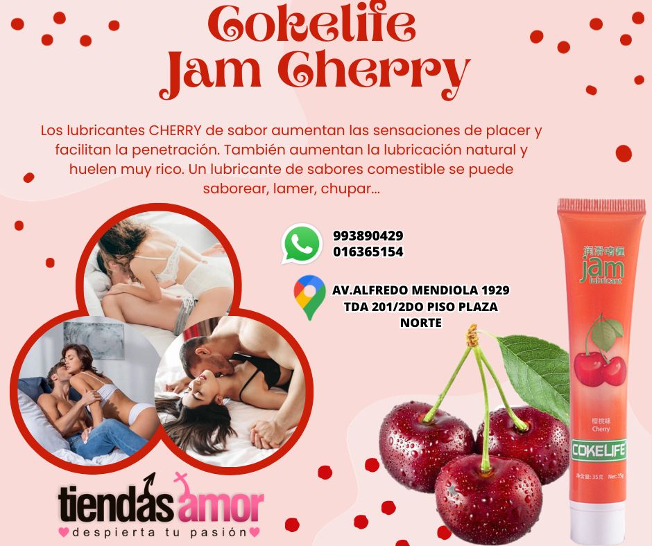 SEXSHOP LUBRICANTES DE SABOR CEREZO COMESTIBLE CEL 993890429