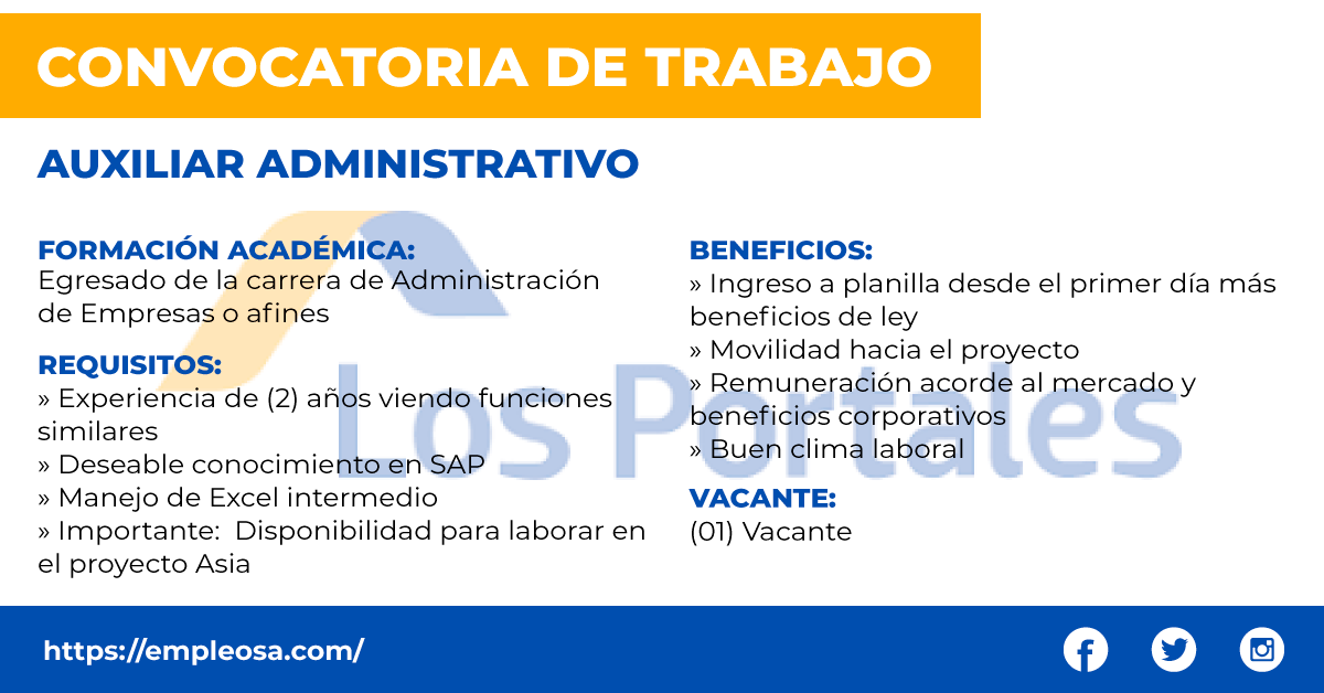 (01) Auxiliar Administrativo