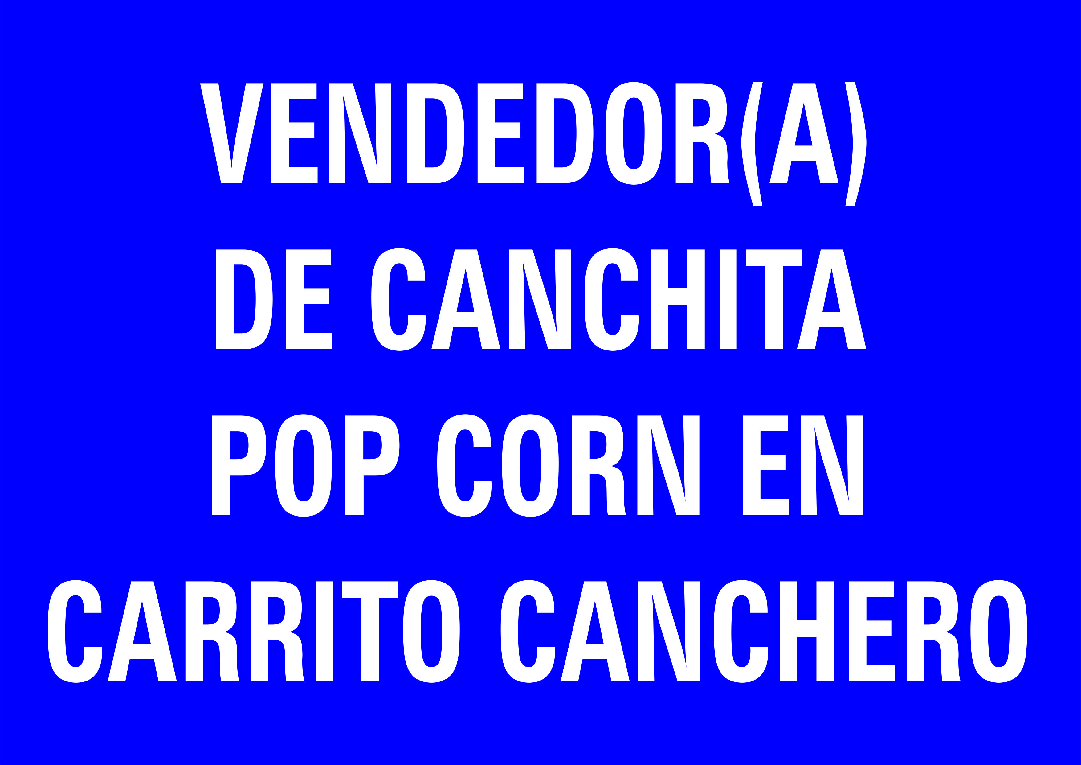 VENDEDOR DE CANCHITA  POP CORN