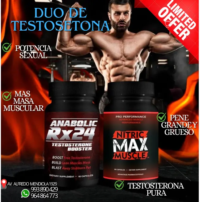 ANABOLIC RX24 TESTOSTERONA EFECTO INMEDIATO POTENCIA 993890429