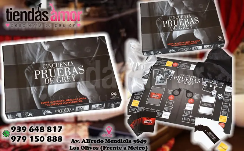 Juego Sexual 50 Pruebas de Grey - TIENDAS AMOR IZAGUIRRE