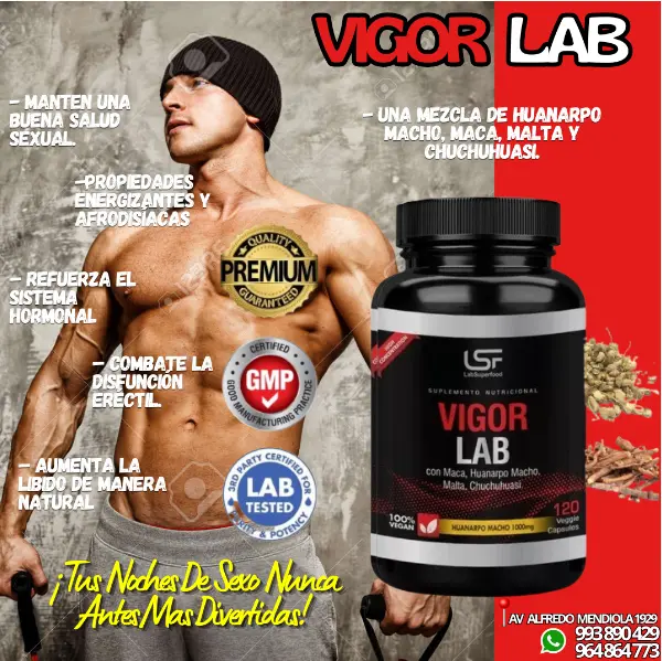 VIGOR LAB SUMPLEMENTO NATURAL CALIDAD SEX AFRODISIACA 993890429