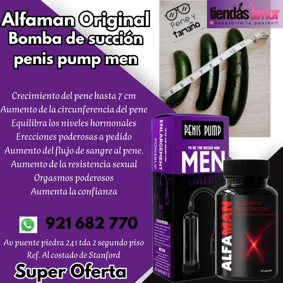 Bomba de succión penis pump men Super Oferta 2 Alfaman Original