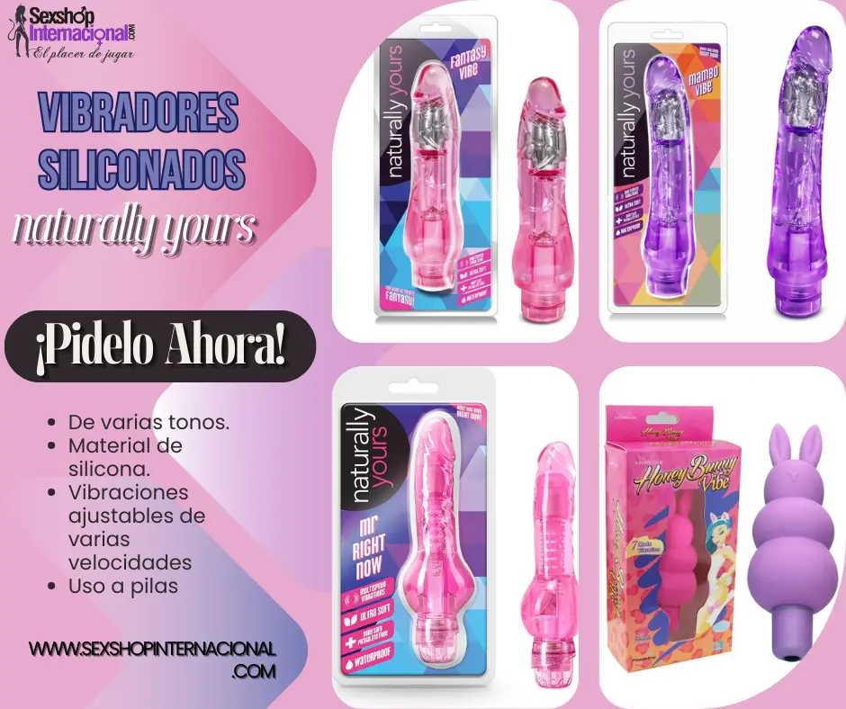 VIBRADORES SILICONADOS NATURALLY YOURS POTENTES SEXSHOP 931568025