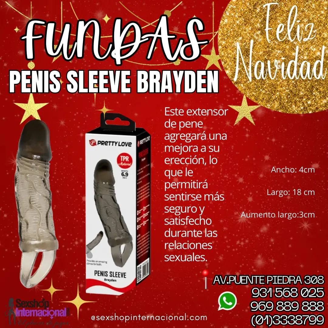FUNDA EXTENSORA PENEANA PRETTY LOVE BRAYDEN - MES DE OFERTAS - SEXSHOP 