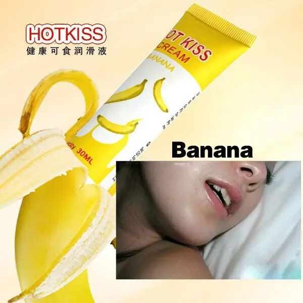 Hot Kiss Banana Lubricante a base de agua Contenido 30 ml