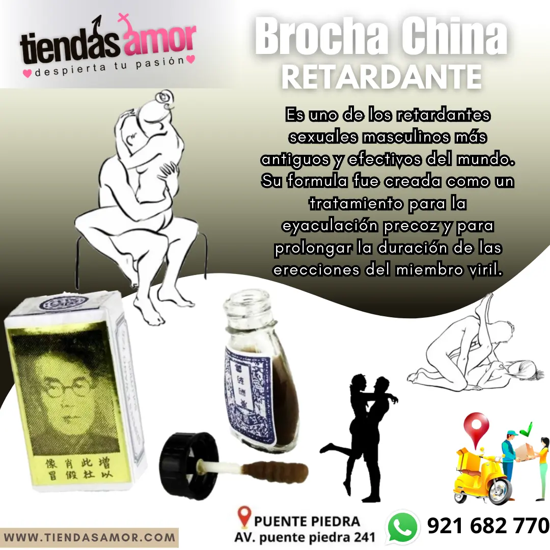 Brocha China Retardante para disfrutar de al menos una hora de relaciones sin eyaculación.