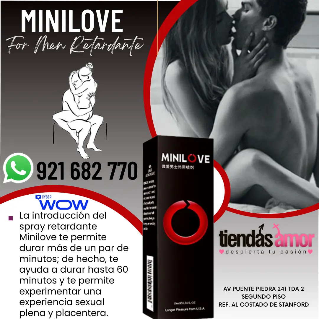 Spray Minilove Rojo 10ml retardante masculino mejora la prevención 