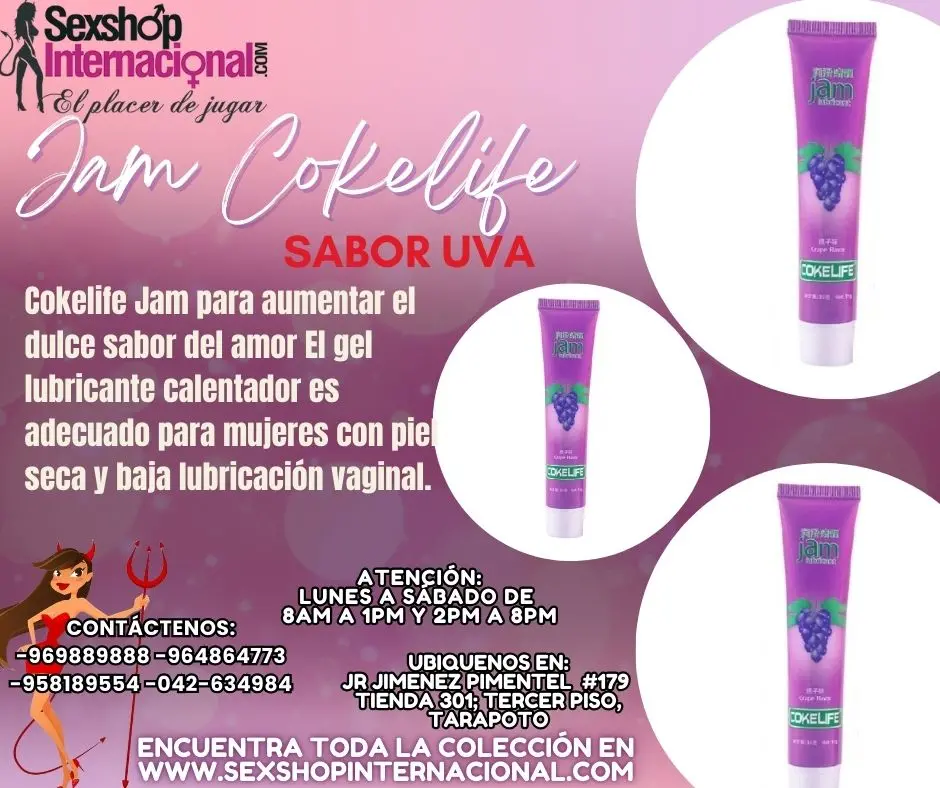 JAM COKELIFE LUB SABOR UVA Y PLACENTERA