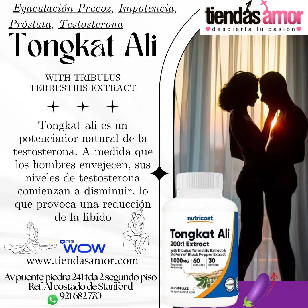 Tongkat Ali With Tribulus Terrestris Extract potenciador natural de la testosterona.