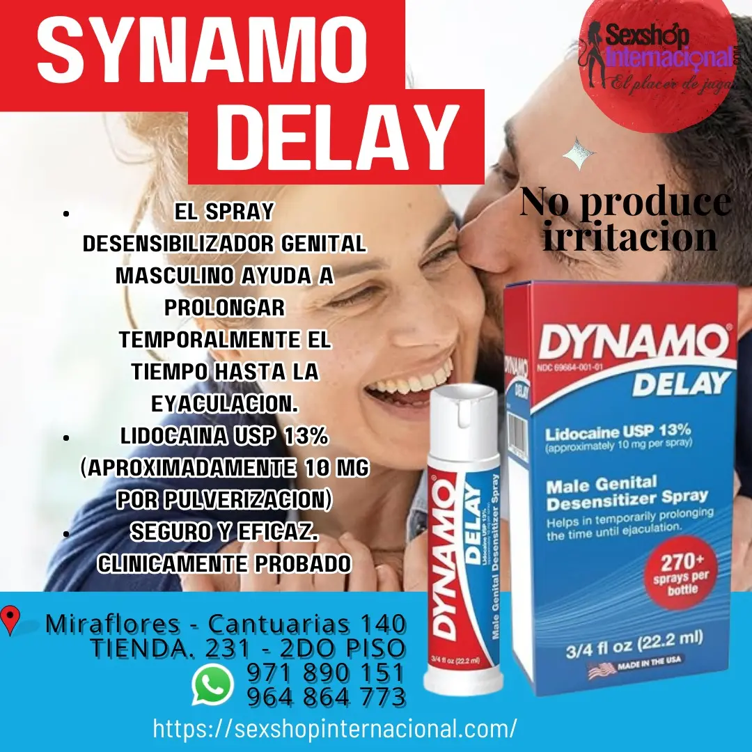 Dynamo Delay - Más del DOBLE de los aerosoles por botella - PERU