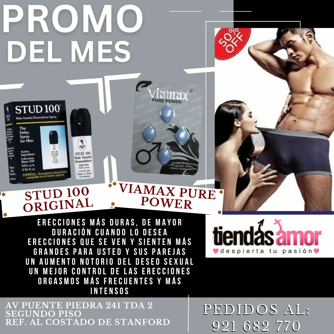 Stud 100 Original Retardante y VIAMAX PURE POWER 