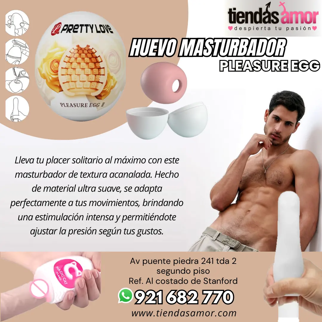 Huevo Masturbador Pleasure Egg Material ultra suave y flexible