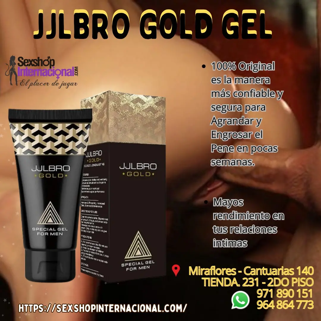 JJLBRO GOLD Gel Aumentaras el tamaño y grosor de tu pene SEXSHOP MIRAFLORES