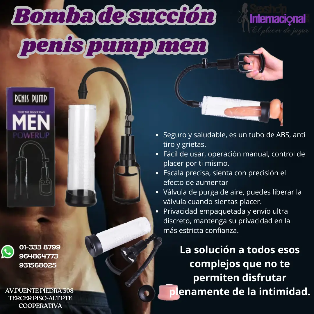 Bomba de succión penis pump men