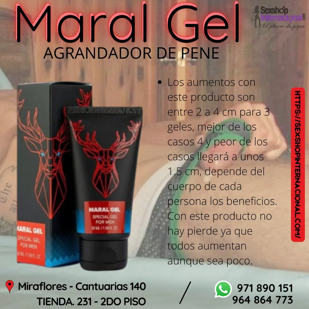 MARAL Gel ORIGINAL es un agrandador de pen3 - SEXSHOP MIRAFLORES