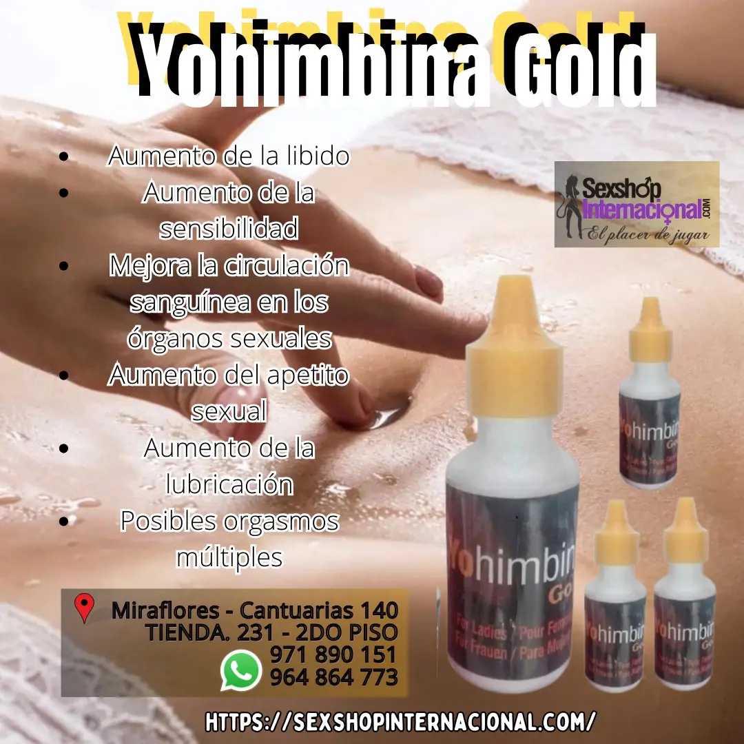 Yohimbina Gold Gotas Afrodisiaco Excitante - SEXSHOP MIRAFLORES