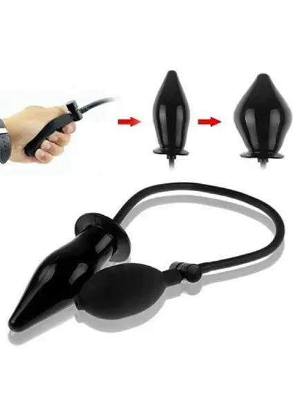 Plug Anal Inflable Pump Play - 12 cm Fácil de limpiar Hecho de material ABS de silicona de alta calidad.
