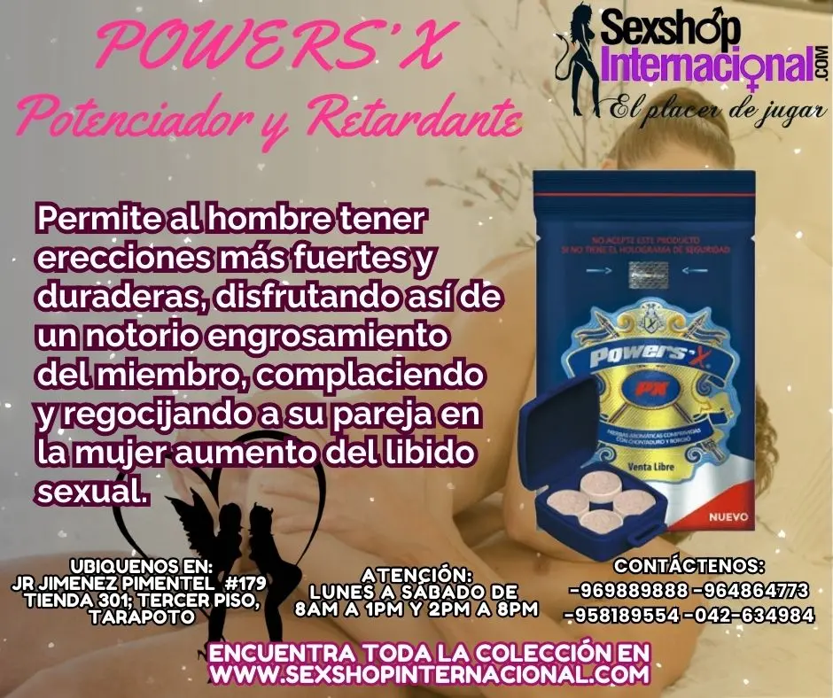 POWER X POTENCIADOR Y RETARDANTE EFECTIVO PARA TI
