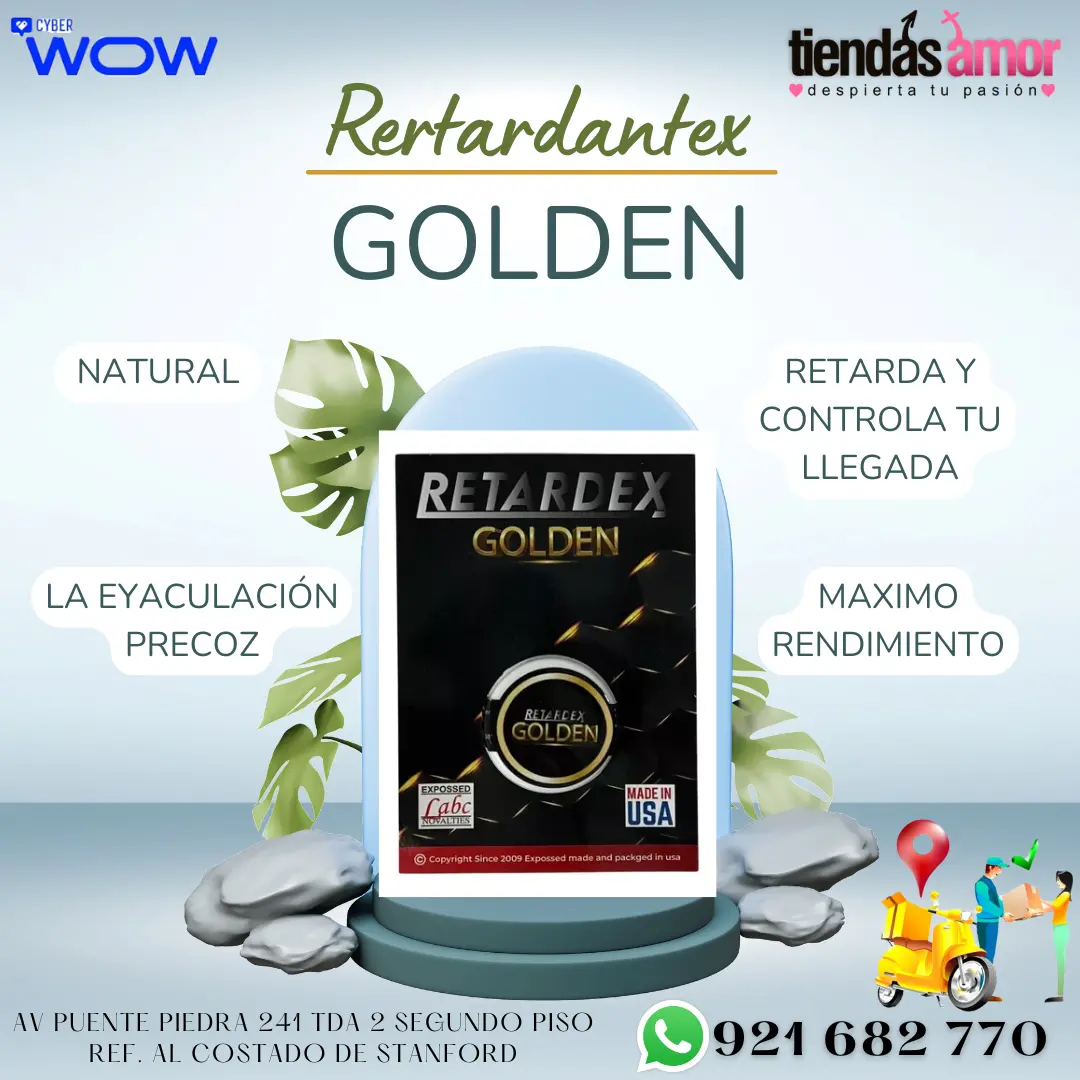 Retardex Golden Retardante Prolongador Potencia extra para alargar tus momentos de placer