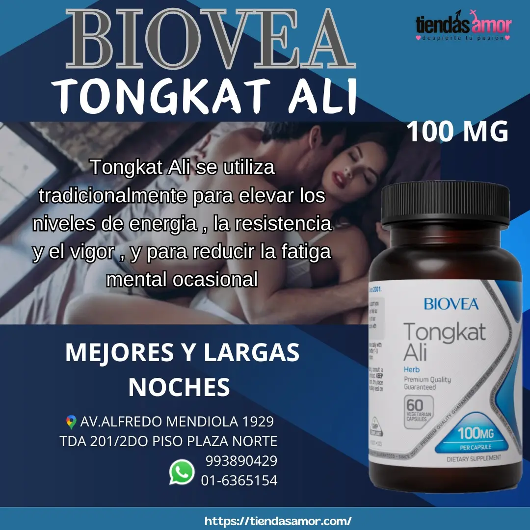 Apoya el equilibrio hormonal masculino TONGKAT ALI 100mg NATURAL - TIENDAS AMOR 