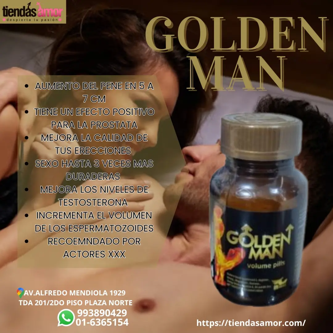 GOLDEN MAN SUPLEMENTO NATURAL DESARROLLO VIRIL POTENCIA SEXUAL - TIENDAS AMOR 