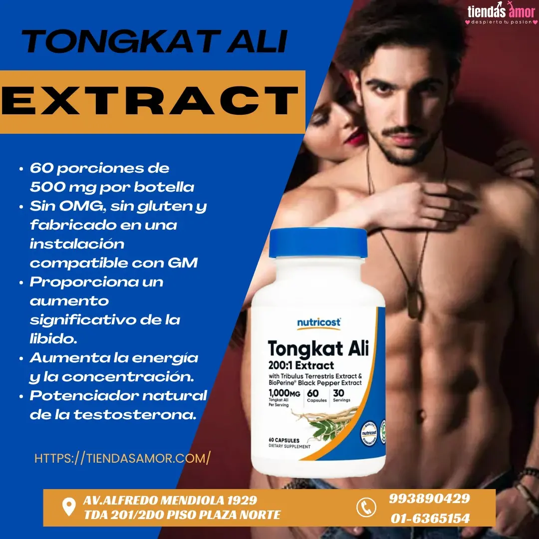 Aumenta la energía fisica y sexual TONGKAT ALI Extract NATURAL - TIENDAS AMOR 