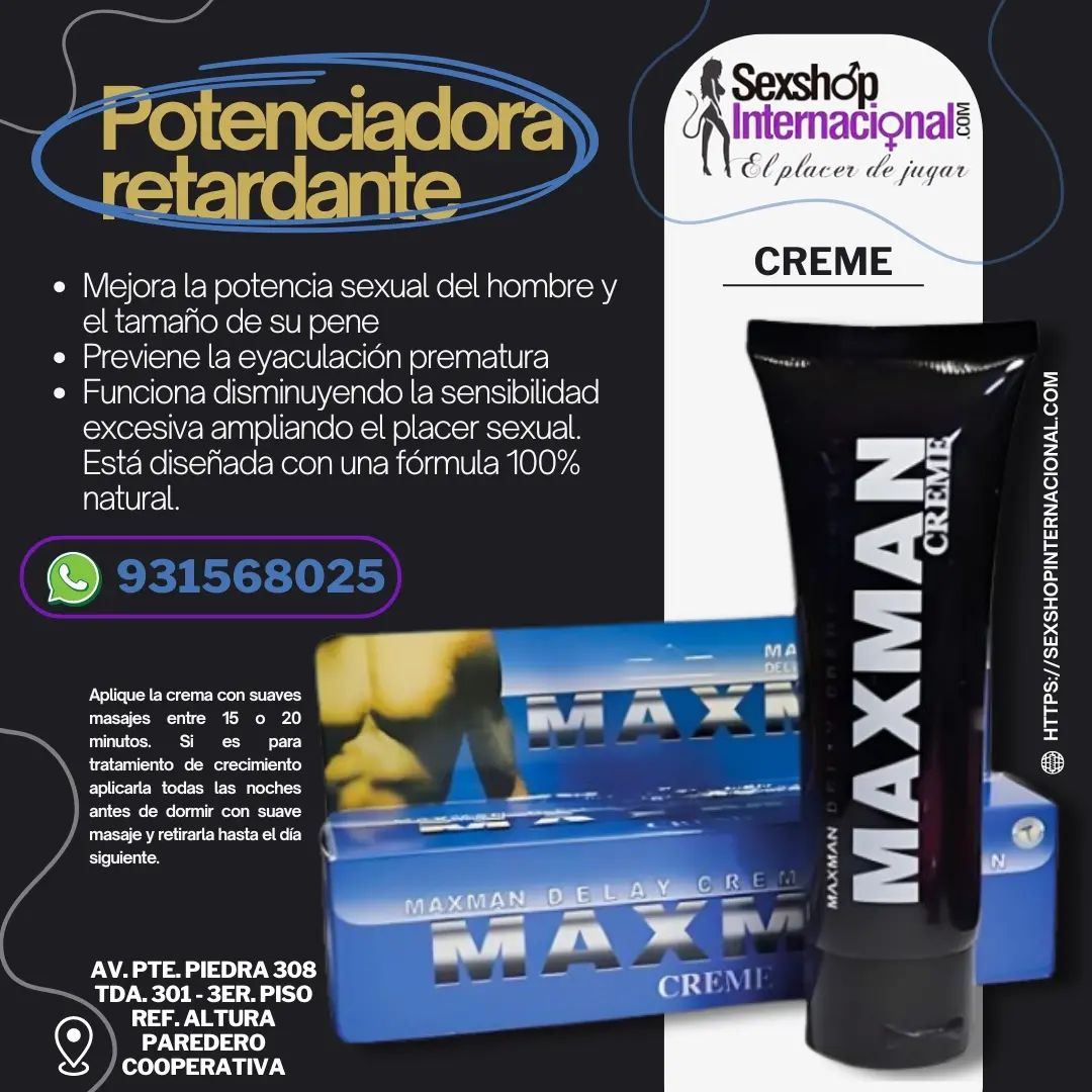 MAXMAN CREME POTENCIADORA RETARDANTEv