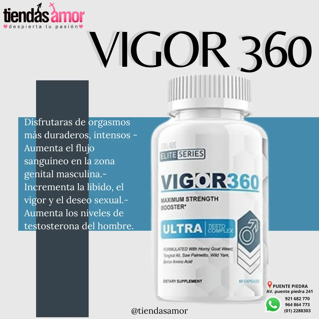 Vigor 360 Original 60 Pastillas Orgasmos más intensos y un placer sexual más profundo