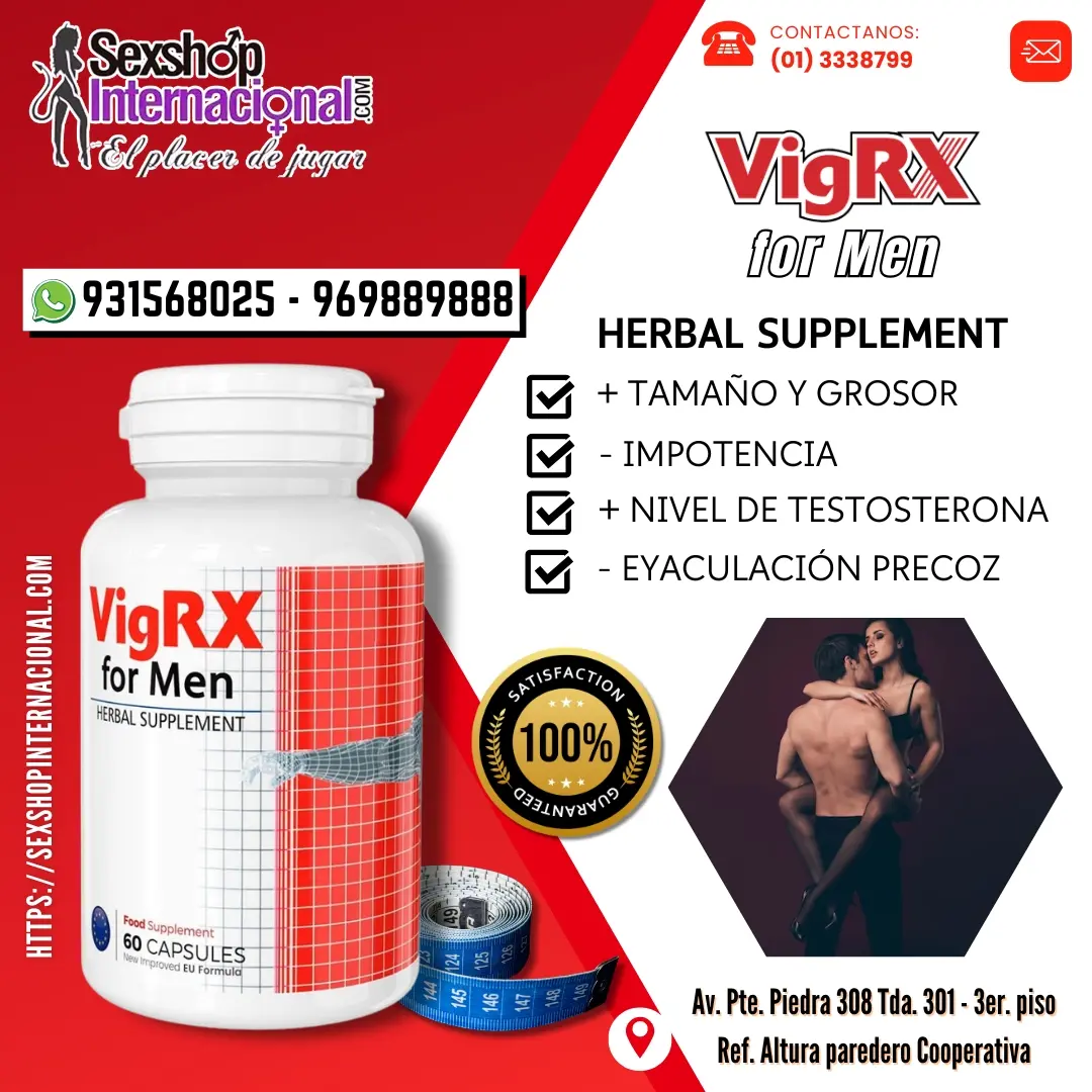 VIGRX FOR MEN - PERFECTO PARA LA RESISTENCIA Y EL PLACER MASCULINO
