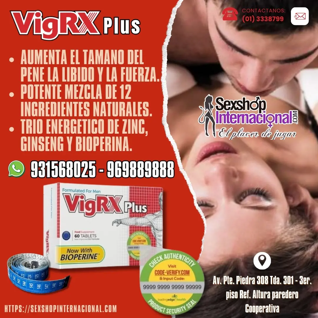 VIGRX PLUS - POTENTE MEZCLA DE 12 INGREDIENTES NATURALES