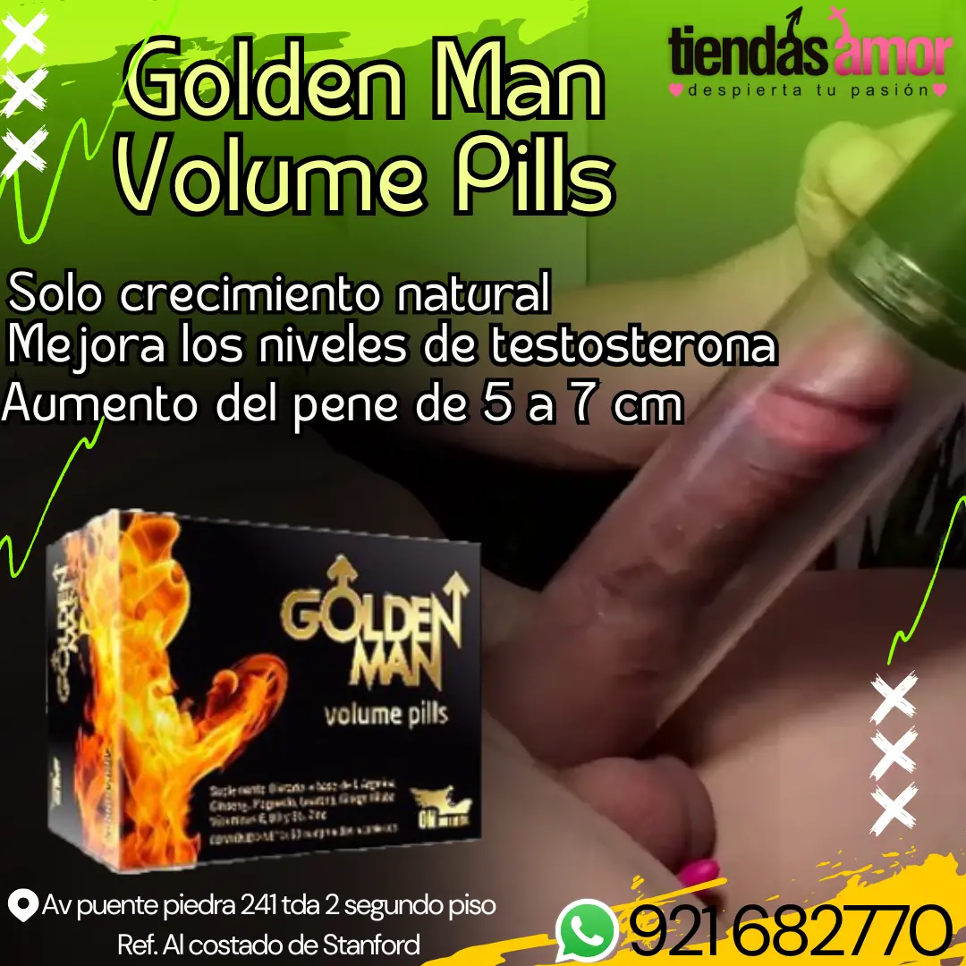 Golden Man Erecciones más firmes y duraderas Desarrollo Solo crecimiento natural