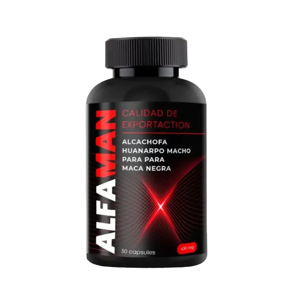 ALFA MAN Potencia Masculina en Cada Cápsula Recupera tu vigor confianza y desempeño natural.