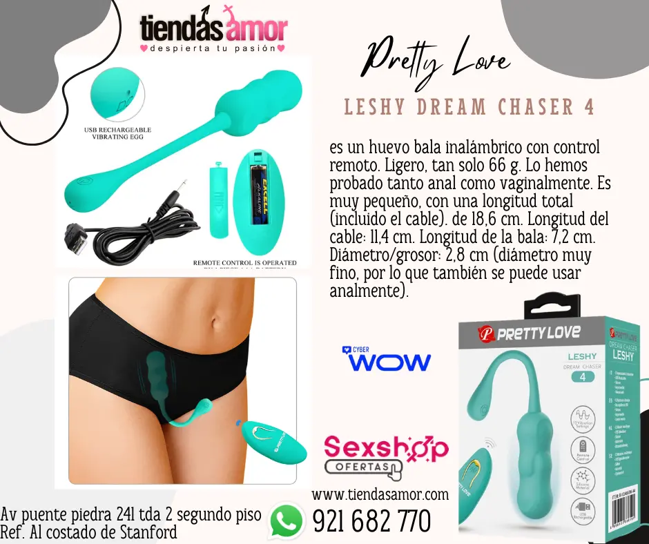 Pretty Love Leshy Dream Chaser 4 es un huevo bala inalámbrico con control remoto