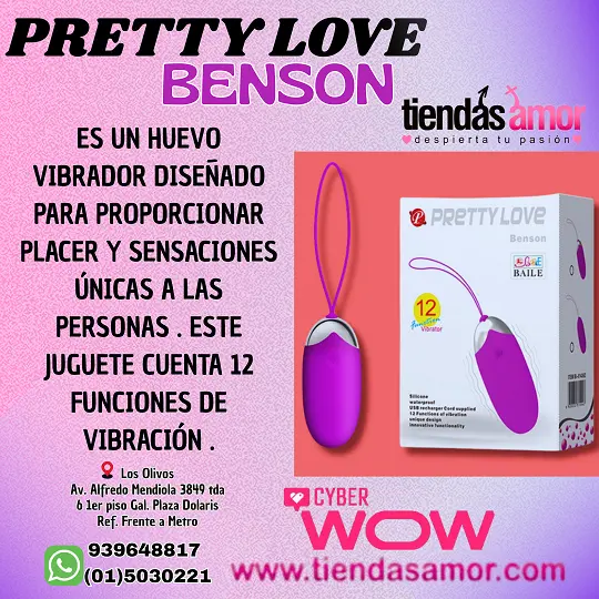 PRETTY LOVE BENSON HUEVO VIBRADOR