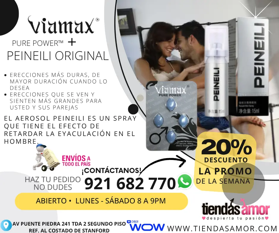 Peineili Original Retardante Viamax Pure Power Un AUMENTO notorio del deseo sexual