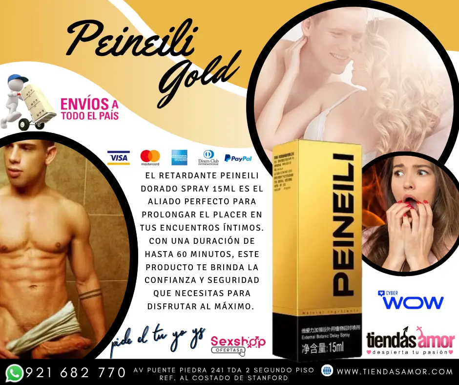 PEINEILI Retardante Peineili DORADO Spray 15ml dura mas de 60 minutos