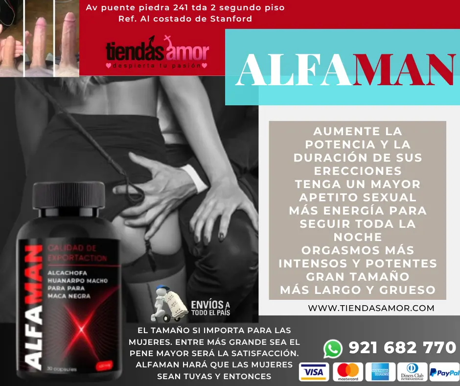 Alfaman Original Aumenta la potencia Aumento del tamaño del pene Mejora la cirulación sanguínea