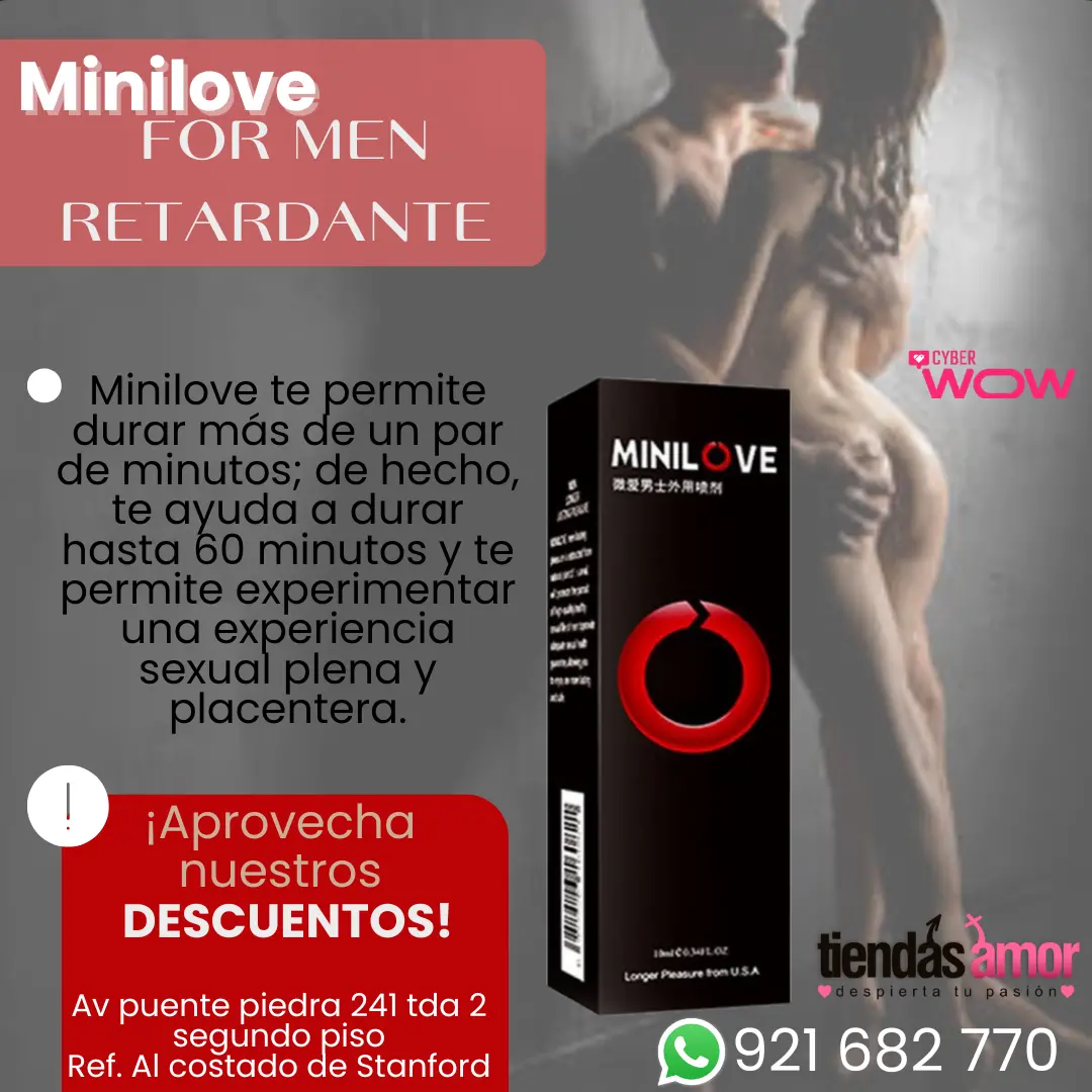 Minilove For Men Retardante 1 botella de 10 ml de spray retardante te permite durar más de un par de minutos