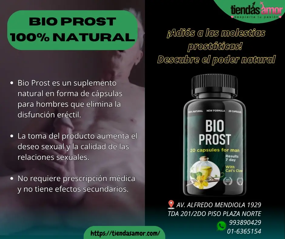 Bio Prost Dile adiós a las molestias prostáticas TIENDAS AMOR 