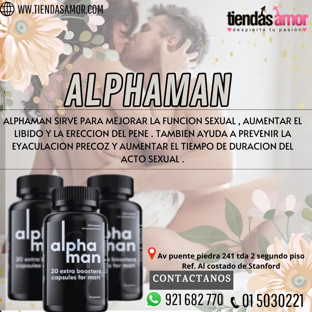 Alphaman Original Te ayuda mantener una erección firme el flujo sanguíneo a los tejidos eréctiles