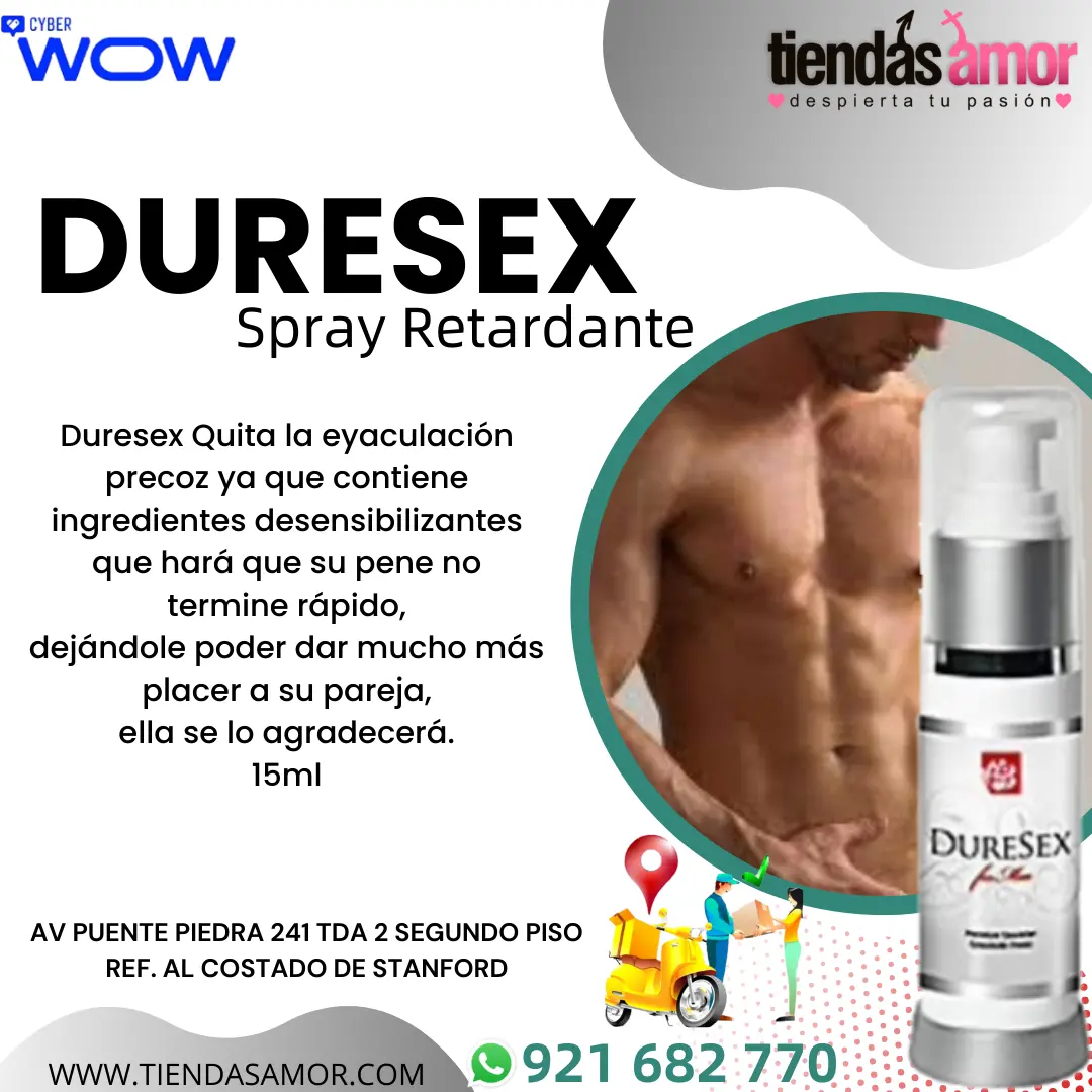 Duresex Spray Retardante el deseo sexual y retardan la eyaculación de forma muy efectiva y más adecuada.