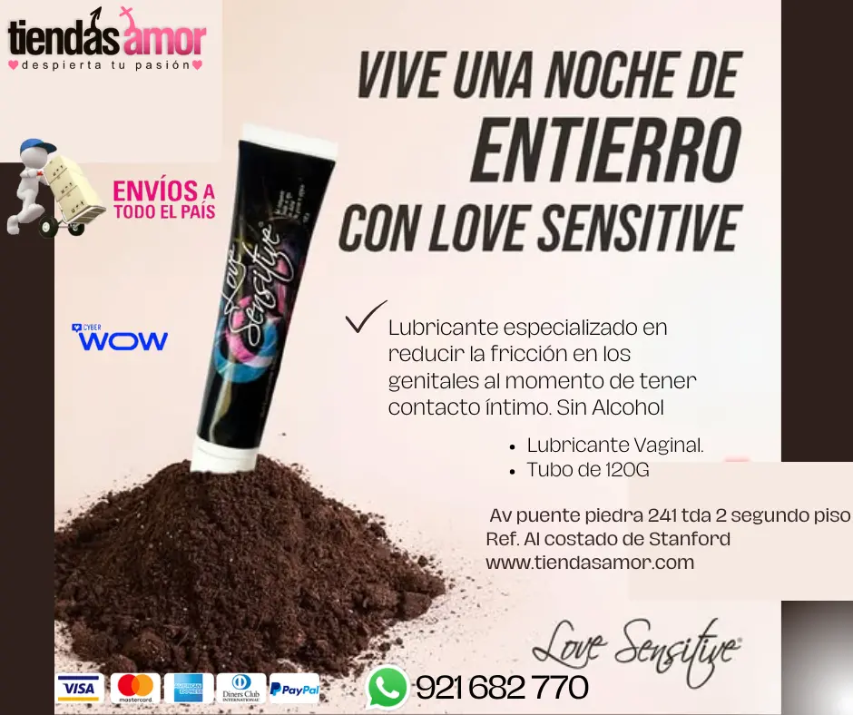  LOVE SENSITIVE Gel Lubricante Íntimo LOVE SENSITIVE Soluble en Agua Tubo 120g