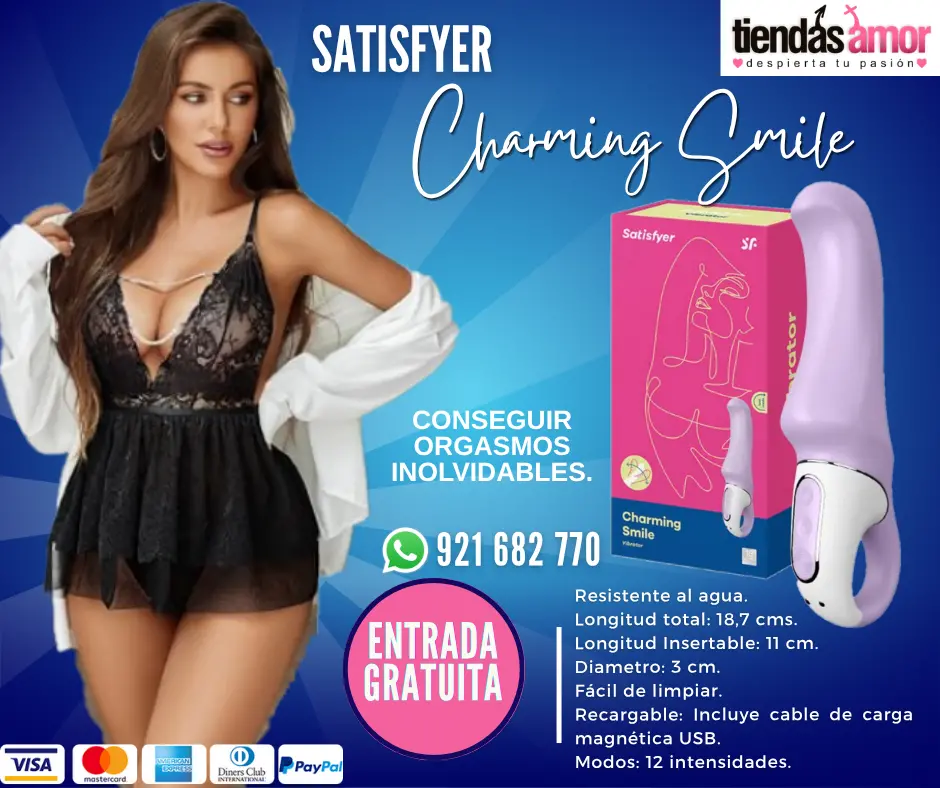 Vibrador Satisfyer Charming Smile Usb 12 programas de vibración intensa