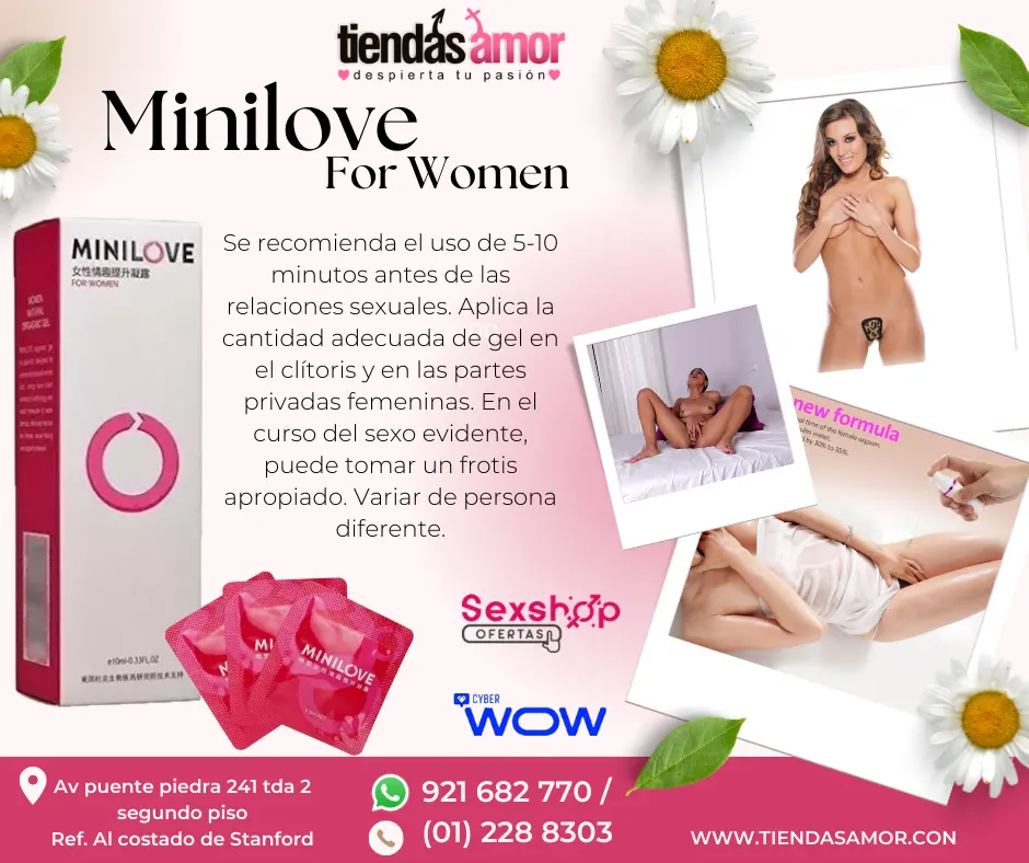 Gel Orgásmico Femenino Minilove Estimula el flujo sanguíneo en la zona vaginal.