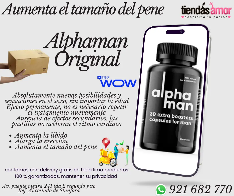 Alphaman SUPLEMENTO ALPHAMAN POTENCIALIZADOR RENDIMIENTO SEXUAL Mejora del rendimiento 
