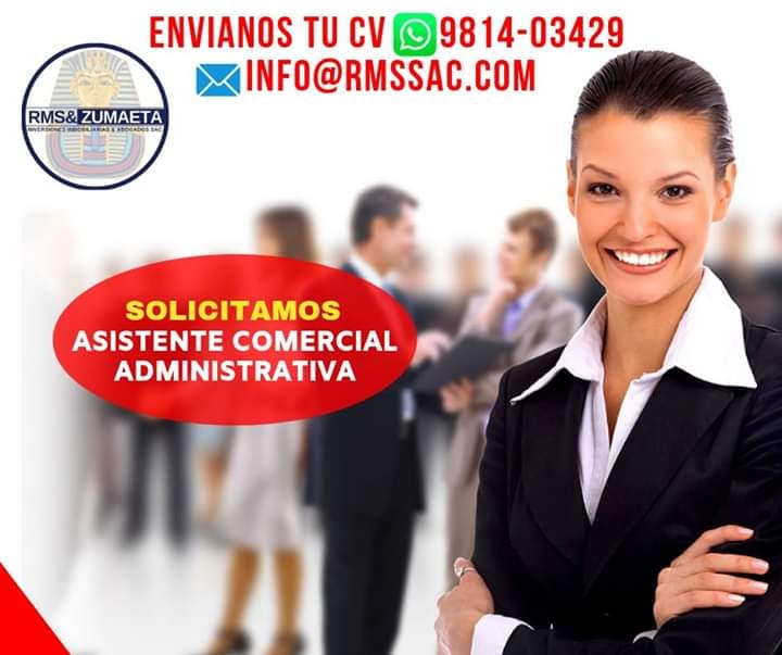 PERSONAL FEMENINO PARA ASISTENTE ADMINISTRATIVO COMERCIAL.