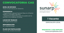 CAS N° 019: ESPECIALISTA LEGAL Vacantes: 1