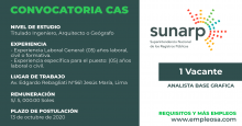 CAS N° 029: ANALISTA BASE GRAFICA Vacantes: 1